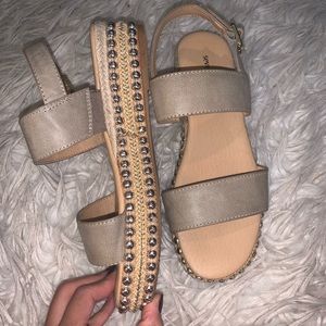 Studded Platform Sandals